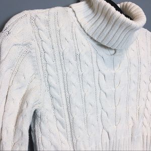 Tan knit turtleneck